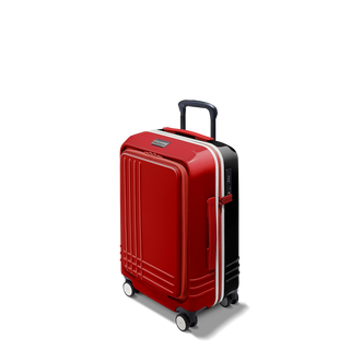 ROAM Carry-On Front Pocket in Red / Black, three-quarter view – Grade B clearance
