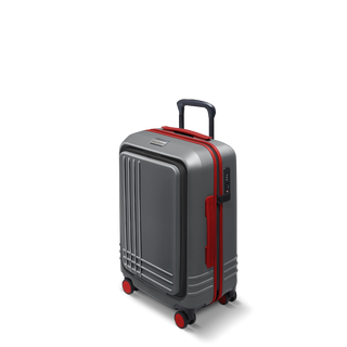 ROAM Carry-On Front Pocket Expandable in Steel / Steel, three-quarter view – Grade B clearance