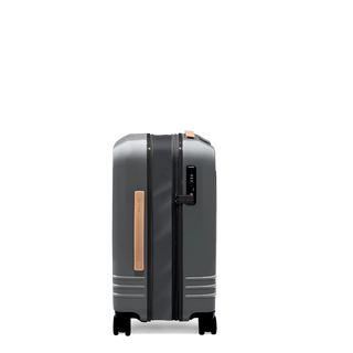 ROAM Carry-On Expandable in Steel / Steel, side view (handle side) – Grade B clearance