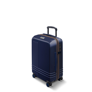 ROAM Carry-On Expandable in Navy / Navy, three-quarter view – Grade B clearance
