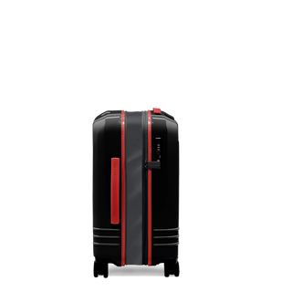 ROAM Carry-On Expandable in Black Gloss / Black Gloss, side view (handle side) – Grade B clearance