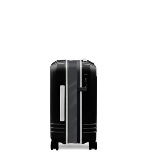 ROAM Carry-On Expandable in Black Gloss / Black Gloss, side view (handle side) – Grade B clearance