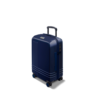 ROAM Carry-On Expandable in Navy / Navy, three-quarter view – Grade B clearance