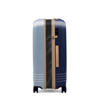 ROAM Large Check-In Expandable in Slate / Navy, side view (handle side) – Grade B clearance
