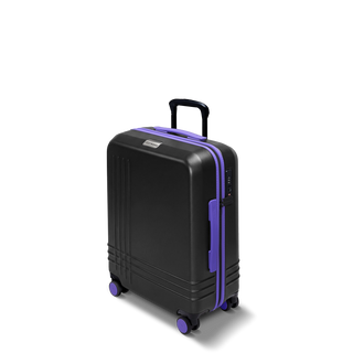 ROAM Large Carry-On Expandable in Black Matte / Black Matte, three-quarter view – Grade B clearance