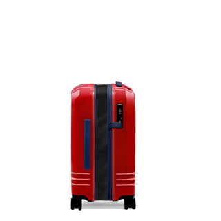 ROAM Large Carry-On Expandable in Red / Red, side view (handle side) – Grade B clearance