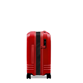 ROAM Large Carry-On Expandable in Red / Red, side view (handle side) – Grade B clearance