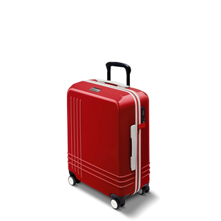 ROAM Large Carry-On Expandable in Red / Red, three-quarter view – Grade B clearance