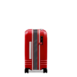 ROAM Large Carry-On Expandable in Red / Red, side view (handle side) – Grade B clearance